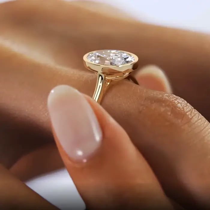 Bague Solitaire originale en argent Sterling 925