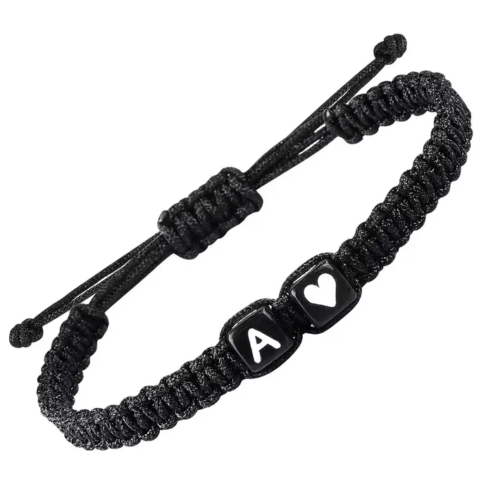 Bracelets de couple assortis, lettre initiale, pour hommes et femmes, cadeau d'anniversaire de noël,
