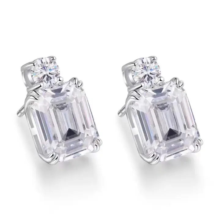 WUIHA 925 argent Sterling 4 CT laboratoire saphir émeraude aigue-marine diamants à haute teneur en c