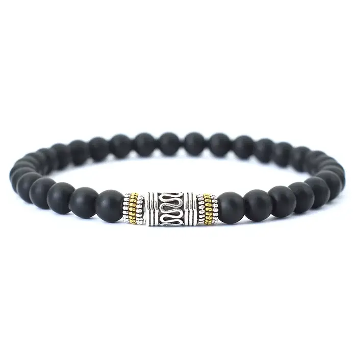 Bracelet en Pierre Naturelle de Style Simple, Unisexe, Sanskrit, Yoga, Méditation, Perlé, Invite, Po
