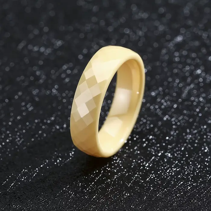 Bague en céramique 6 mm unisexe pour homme et femme, noire, blanche, bleue, verte, rose, violette, s