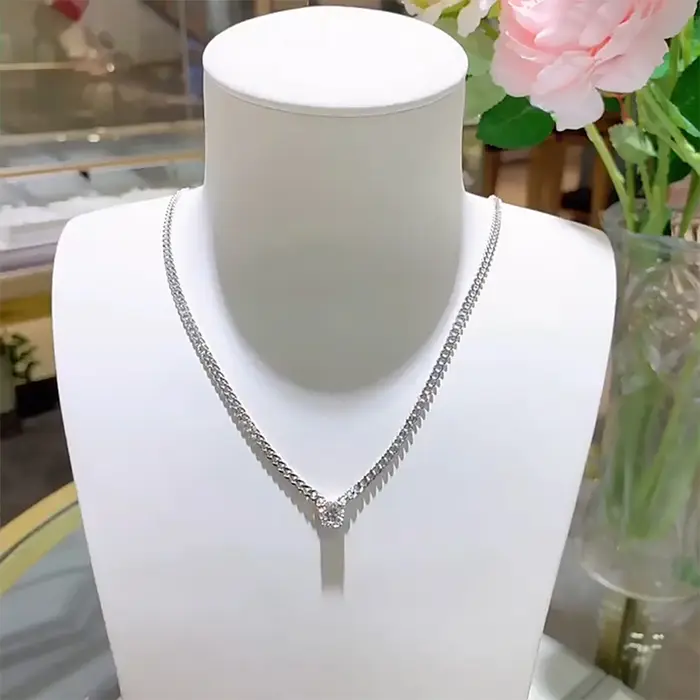 Serenity 1-3ct D Moissanite collier pour femmes homme cadeau S925 argent Sterling 3mm largeur chaîne cubaine pendentif