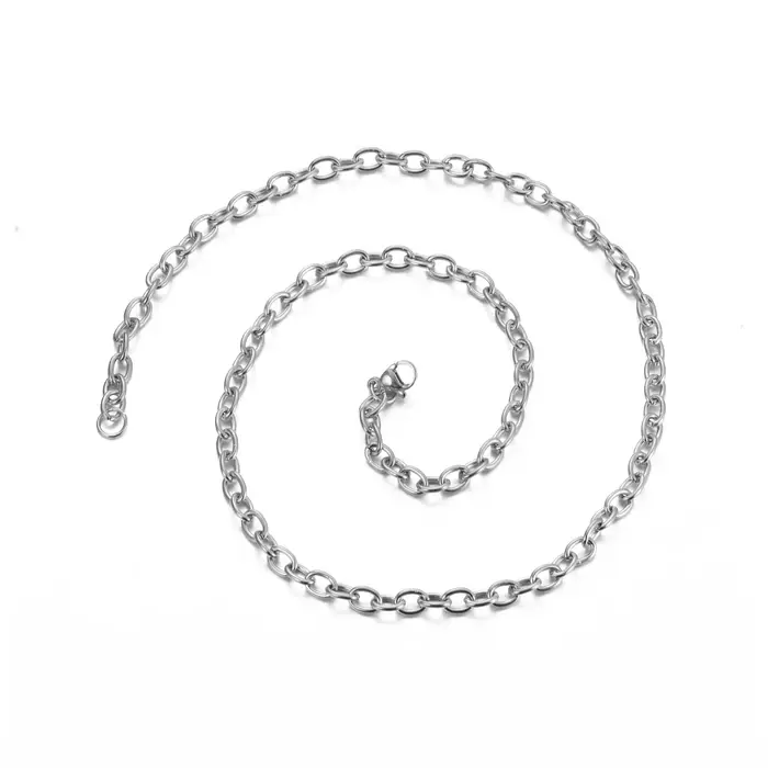 Collier en acier inoxydable croix O classique pour homme et femme occasions spéciales partys