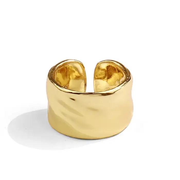 Wiede – bagues simples en argent Sterling 925, couleur or, rétro, ouverture en détresse, faites à la