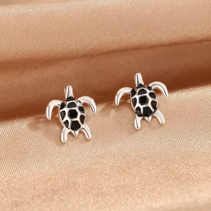 Boucles d'oreilles tortue en argent Sterling 925, mignonnes et polyvalentes, animaux, nouvelle mode,