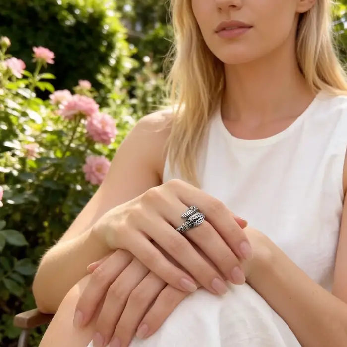 Bague serpent, Style européen Glam