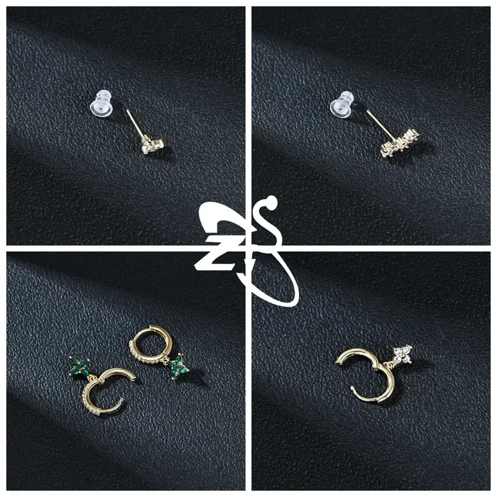 Boucles d'oreilles à tige en argent 925 serties de zirconium blanc élégantes pour femmes et filles, idéales pour les occasions spéciales et le port quotidien