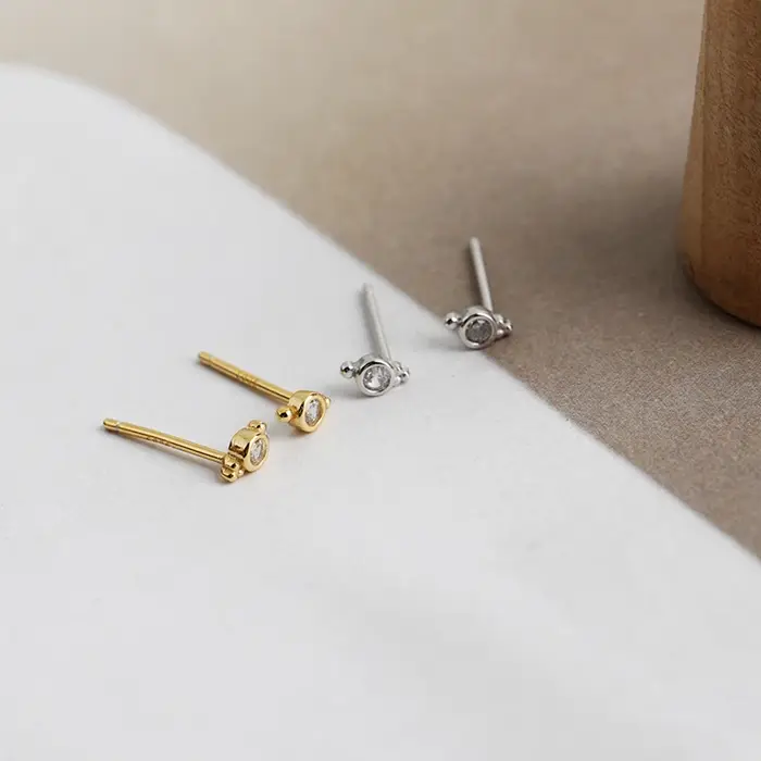 WANTME 925 en argent Sterling bohème Piercing petites boucles d'oreilles pour les femmes mode minimaliste fête luxe Zircon bijoux cadeau