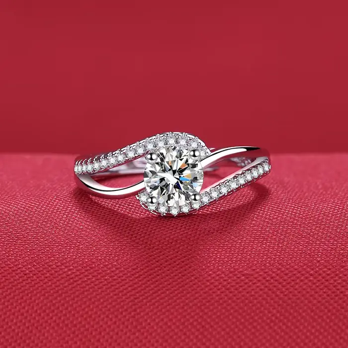 Bague en argent sterling 925 en forme de cœur pour femme, luxueuse, brillante, magnifique, tendance,