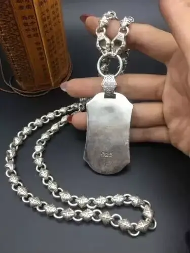 Collier chinois Miao en argent fait à la main, bijoux rares, cadeau de luxe