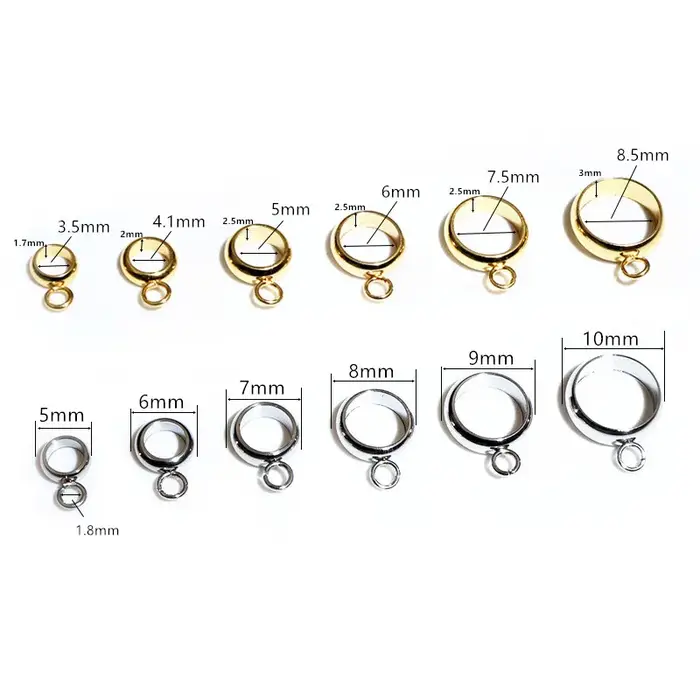 20pcs Acier Inoxydable Or Couleur Boucle Cerceaux Anneaux Cercle Connecteur Bricolage Bijoux Conclusions Accessoires pour Bracelet Neckalce
