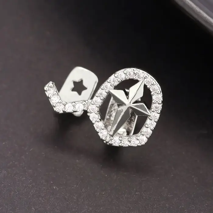 RACHELZ Y2K Punk Vintage Zircon creux croix dents Grillz Hip Hop CZ pierre dent casquettes pour femmes hommes Couple bijoux cadeau