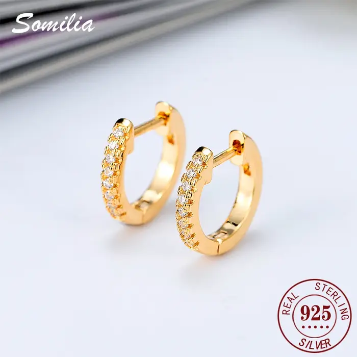 925 boucles d'oreilles pour femmes en argent sterling de style minimaliste