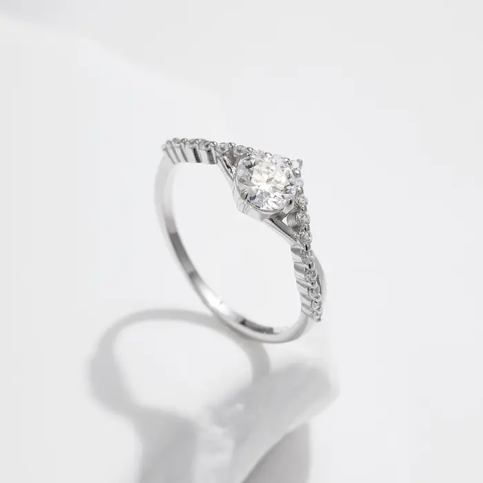 MODIAN couronne D couleur Moissanite bague délicate laboratoire diamant bague 925 en argent Sterling