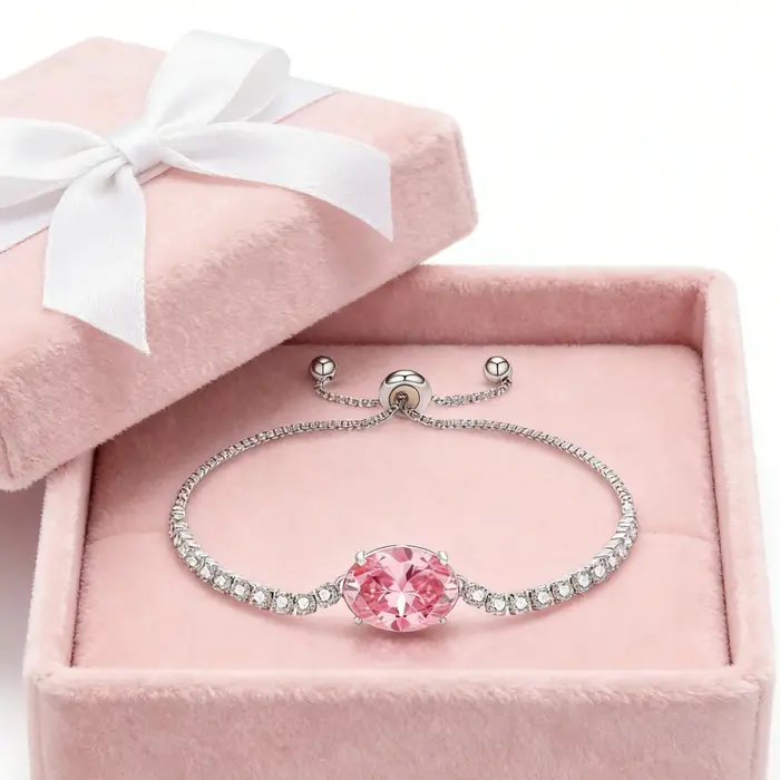 Un bracelet luxueux en argent sterling 925 avec pierres précieuses colorées