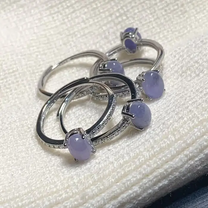 Bague en tanzanite naturelle or jaune clair bague ajustable bijou femme vintage fin pour occasions spéciales cadeau de fiançailles ou de mariage