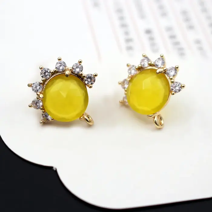 6 paires de boucles d'oreilles en pierre de Labradorite