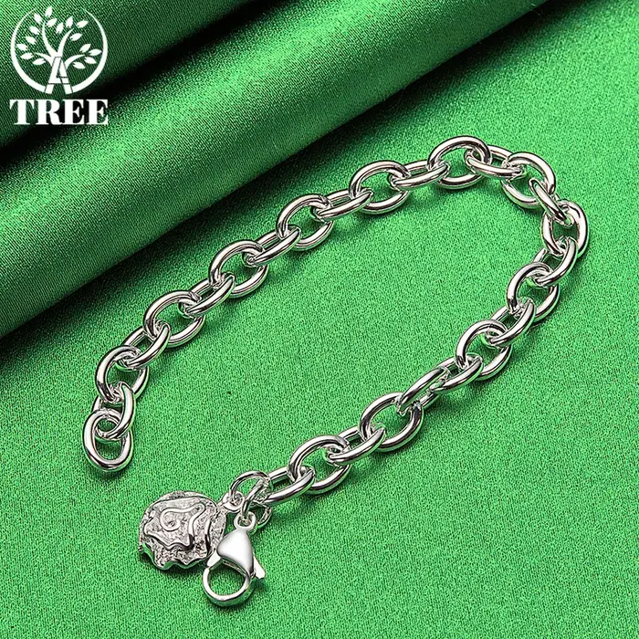 Bracelet à chaîne avec pendentif fleur rose en or 18 carats pour femmes