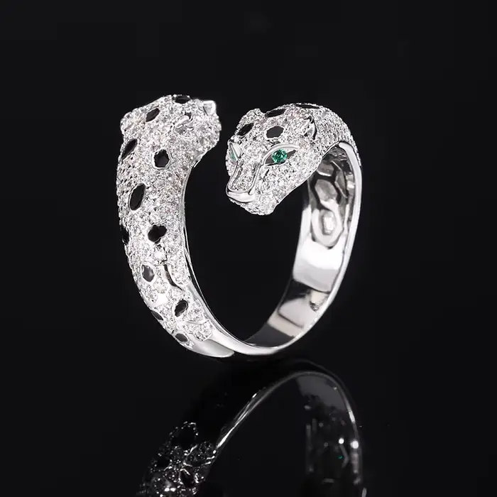 Bague léopard réglable avec motif animalier de Rotterdam