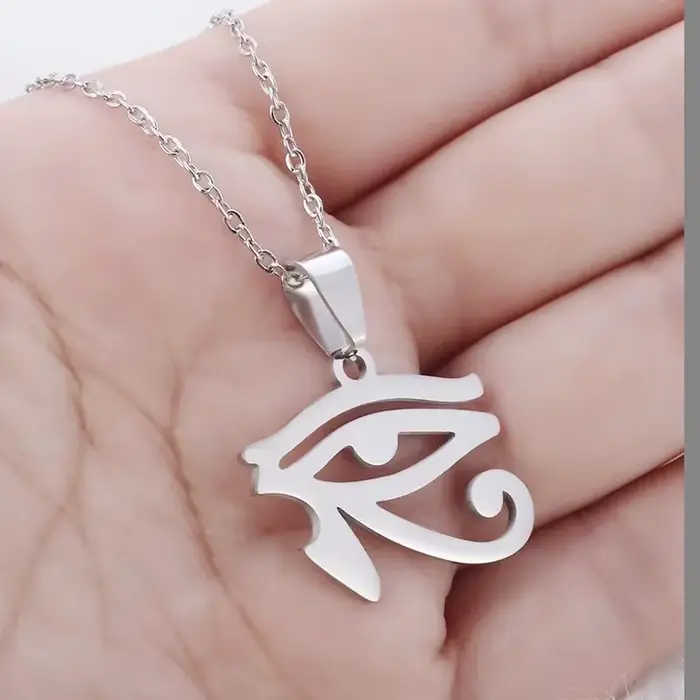 Oeil d'horus, collier oeil de dieu, pendentif rotatif mauvais œil, bijoux amulette égyptienne rétro 