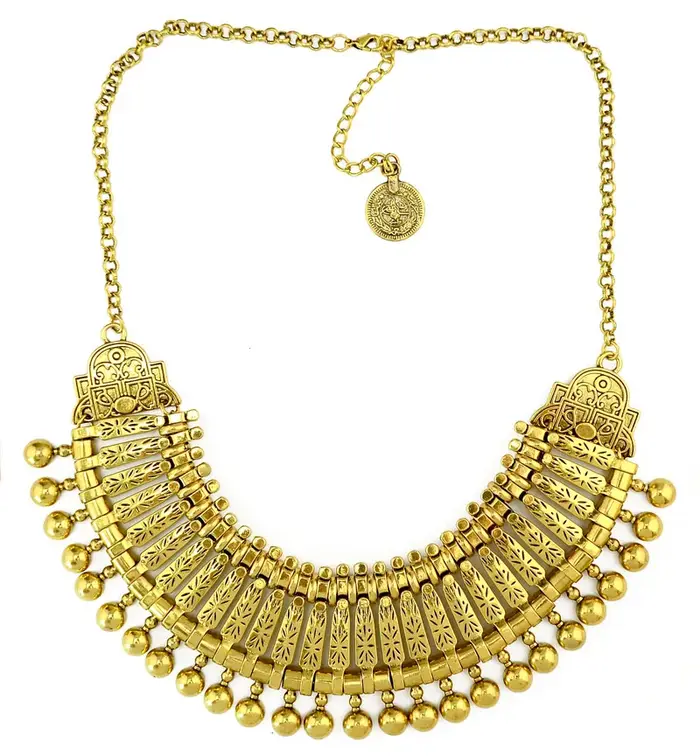 Collier ras du cou ethnique traditionnel gitane Afghan pour femmes