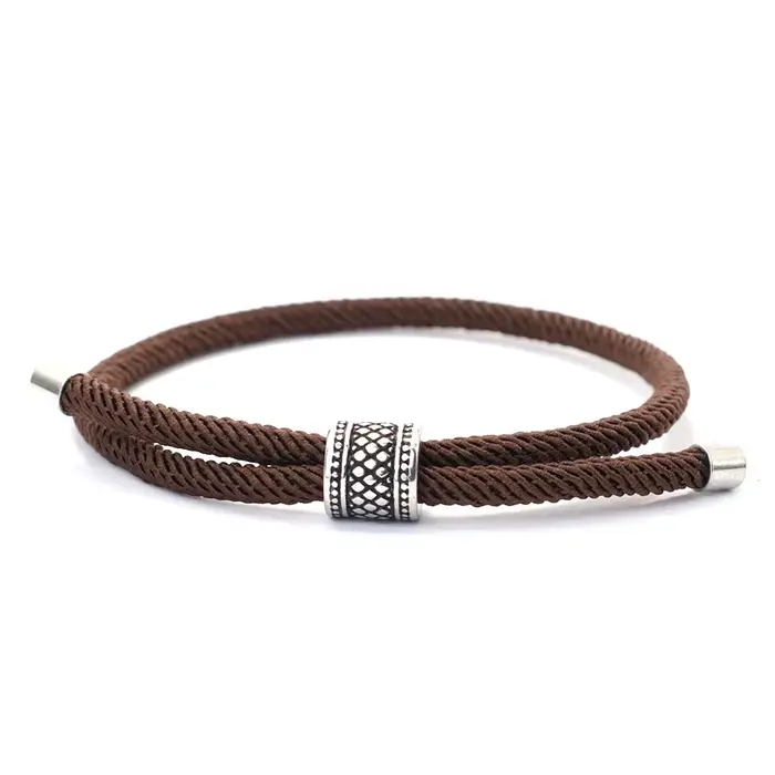 Nouveau Bracelet chaîne de cordon minimaliste unisexe Vintage couleur argent accessoires Viking cord