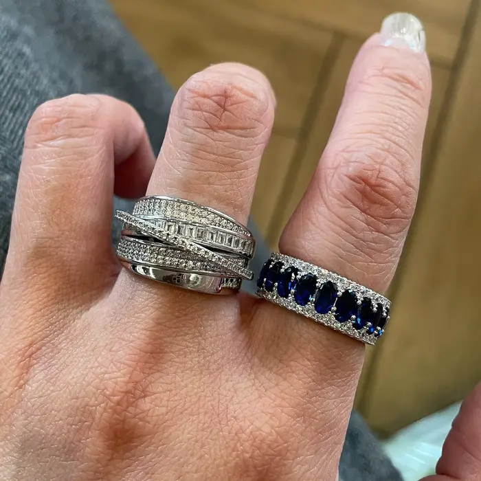 Nouveaux ensembles de bijoux bleus en diamants incrustés de haute qualité