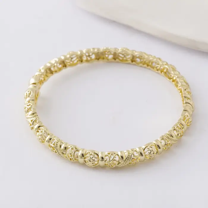 LUIZADA nouveau Vintage indien femmes Bracelet mariage africain luxe plaqué or mariée exquis chanceu