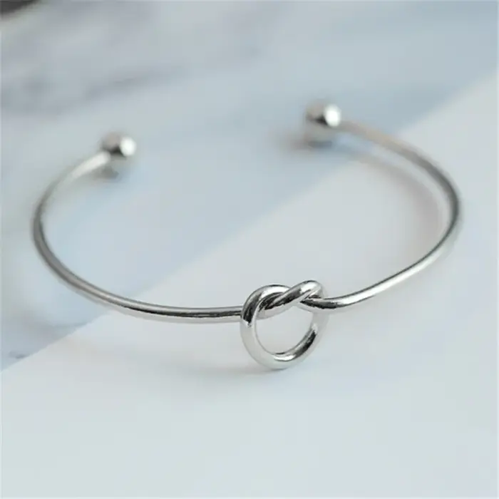 Bracelet de luxe en argent Sterling 925 pour femmes, chaîne Double couche nouée, minimaliste, Collag