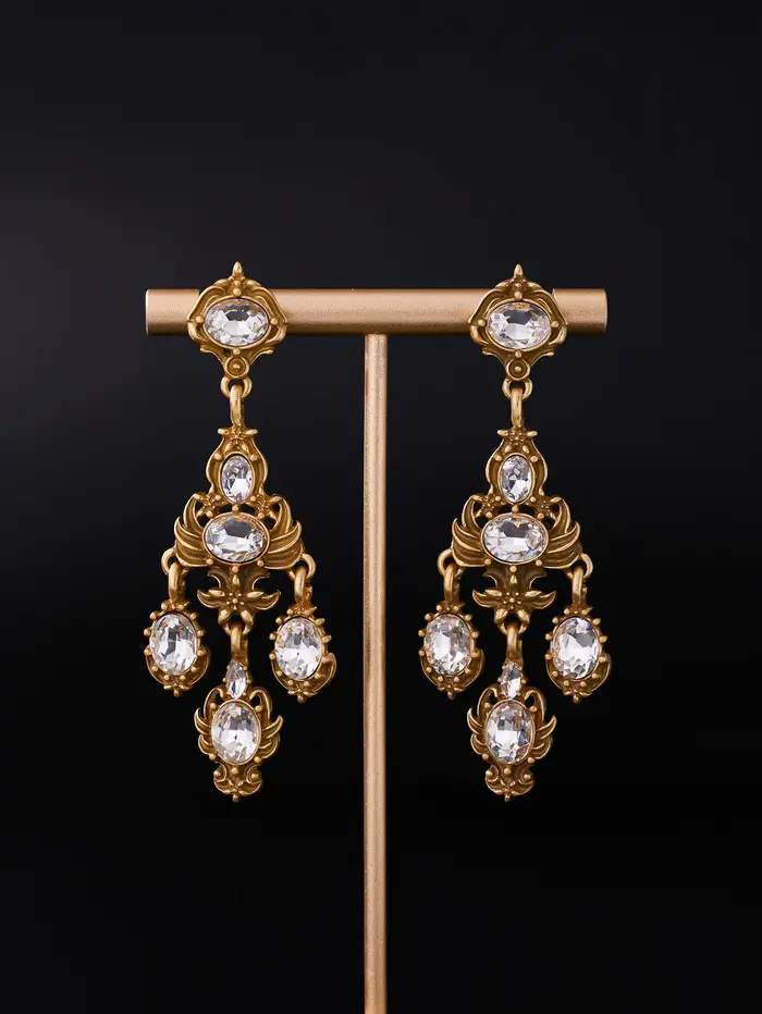 Boucles d'oreilles longues à franges haut de gamme, pendentifs d'oreille médiévaux polyvalents et te