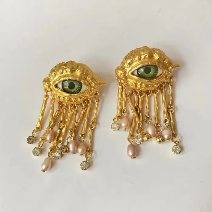 Boucles d'oreilles Vintage pour femmes, boucles d'oreilles tendance exagérées, Style Baroque, bijoux