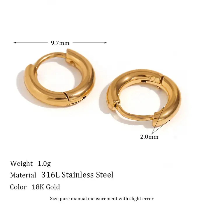 E.B.belle 10mm 12mm 14mm 16mm bases petit cerceau boucle d'oreille Huggies boucles d'oreilles pour f
