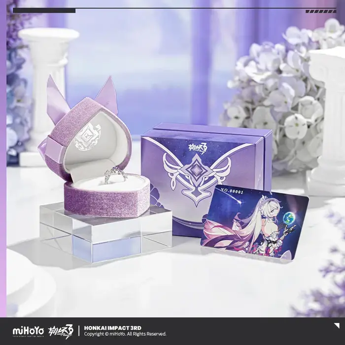 [Officiel] Kiana Ring Game Honkai Impact 3 MiHoYo Herrscher of Finality Swath Rings Bijoux réglables Cadeaux pour filles et femmes