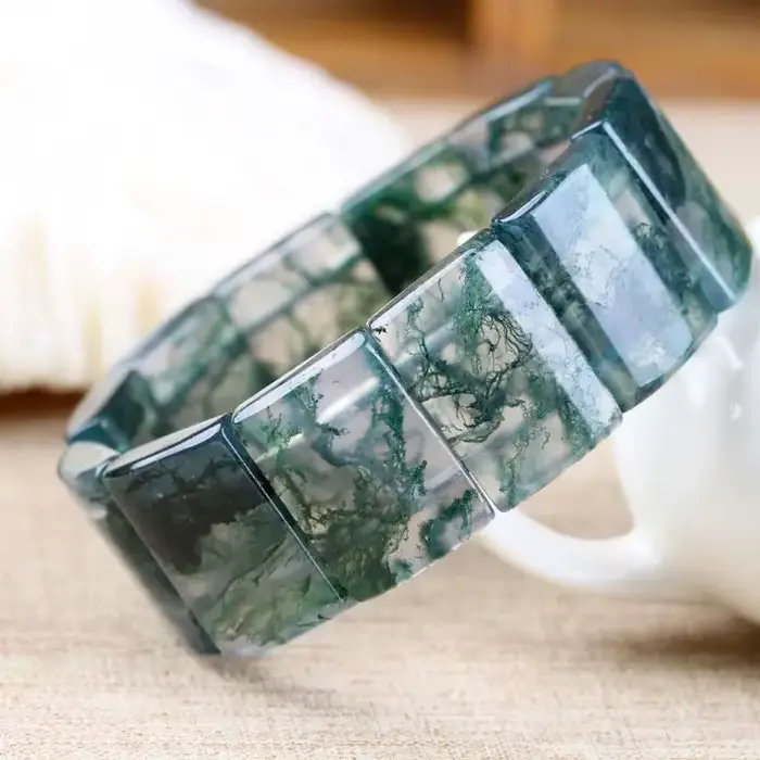 Bracelet en agate aquatique naturelle