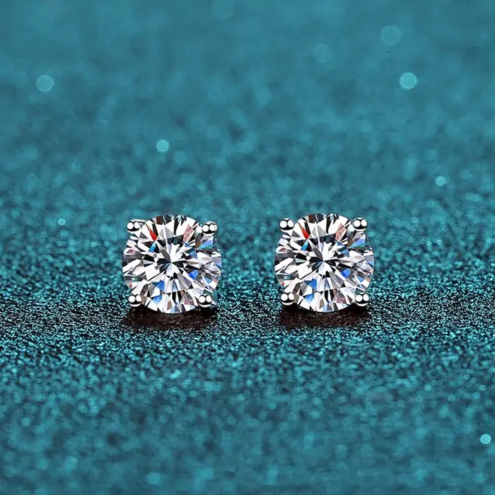 EUREKA 2.0ct Moissanite boucles d'oreilles pour femmes laboratoire cultivé diamant boucles d'oreille