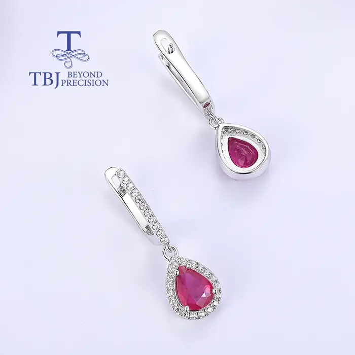Boucles d'oreilles pendantes simples en forme de poire