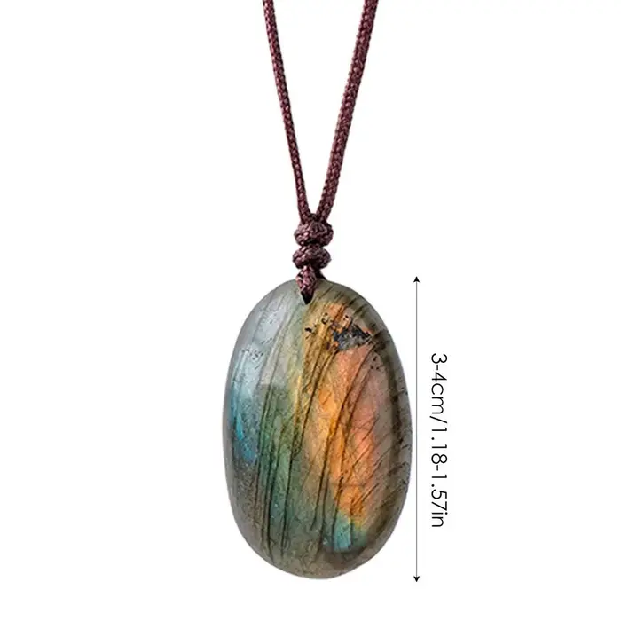 Pendentif en pierre naturelle brute, bijoux énergétiques élégants, colliers en labradorite, collier 
