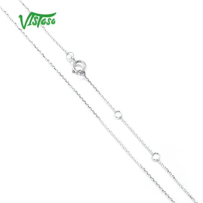 VISTOSO – Collier en Véritable Or Rose/Jaune/Blanc de 14 Carats 585 Chaîne Fine de 42 cm
