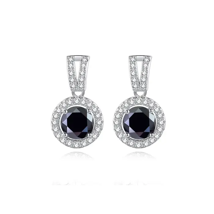 JoyceJelly 1CTTW Moissanite diamant boucles d'oreilles 925 en argent Sterling clous d'oreille de lux