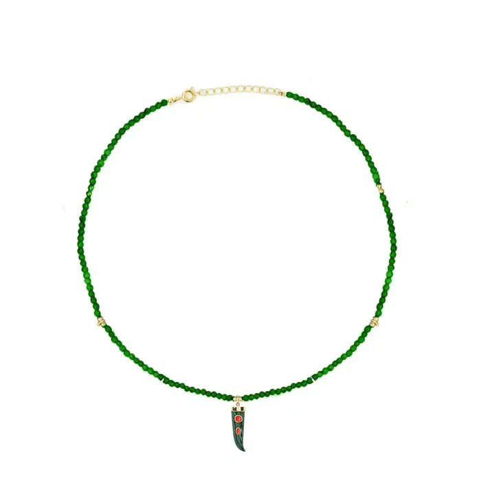 Collier de perles de chili colorées rétro à la mode avec sensation haut de gamme