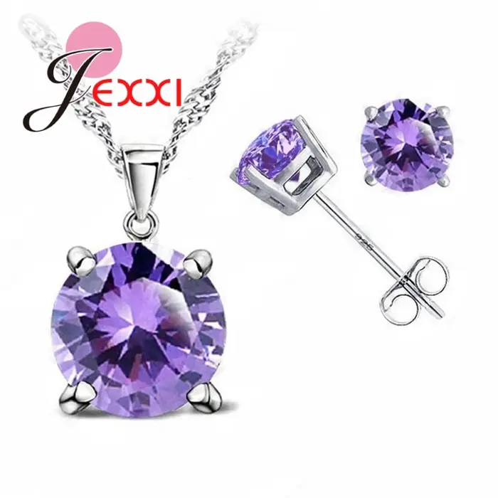 Ensemble de bijoux classiques en argent Sterling 925