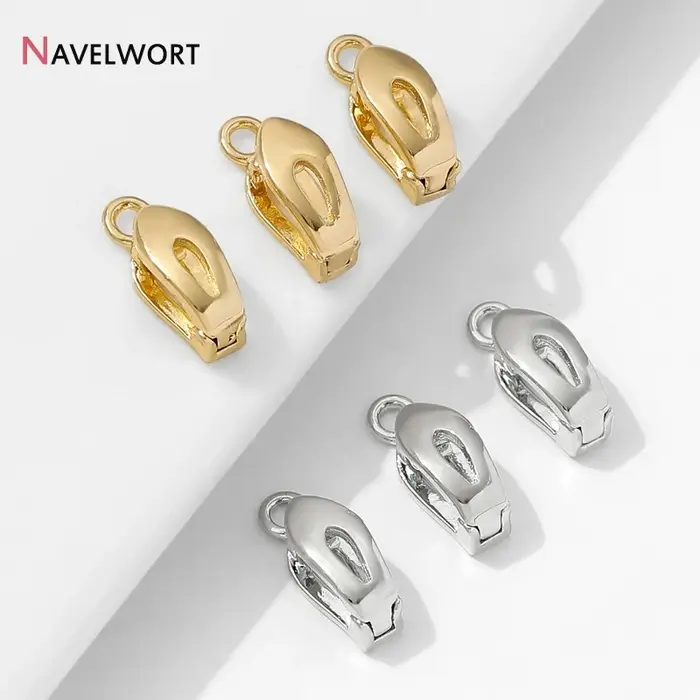 Fermoirs de connecteur d'extrémité de Bracelet en métal en laiton plaqué or 18 carats