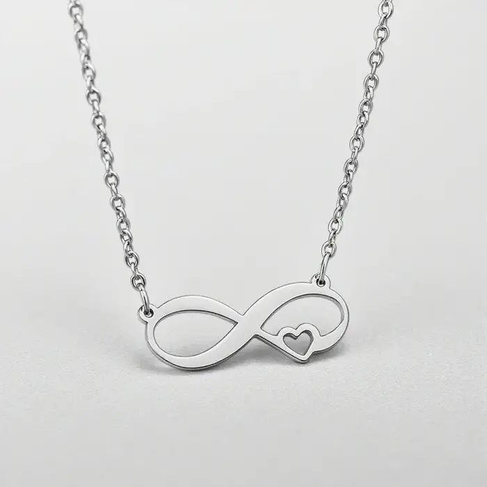 Colliers avec pendentif symboles infinis romantiques pour femmes et filles