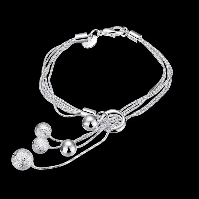 Bracelet à pampilles en argent Sterling 925 pour femmes et hommes