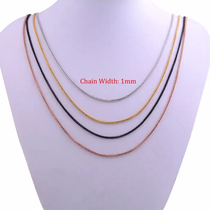 Collier en acier inoxydable torsadé classique pour homme et femme avec pendentif géométrique pour diverses occasions