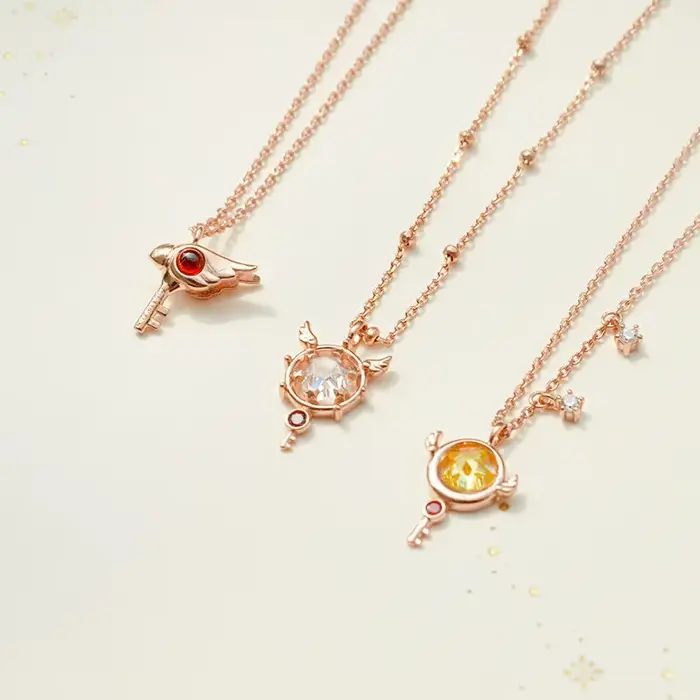 Sakura – collier magique fille Sakura, sceau du personnel étoile, chaîne de clavicule, nouveau collier 2023