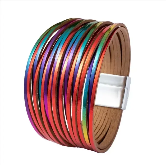 Bracelets en forme de cœur bicolore pour femmes, avec corde élastique, légers, de luxe, personnalisé