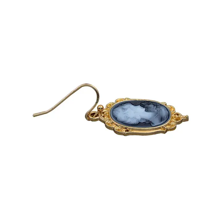 Victoria pendentif dame reine camée collier boucle d'oreille ensemble pour les femmes couleur or rouge blanc perle bijoux de mode