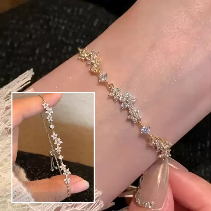 Bracelet de traction en Zircon fait à la main