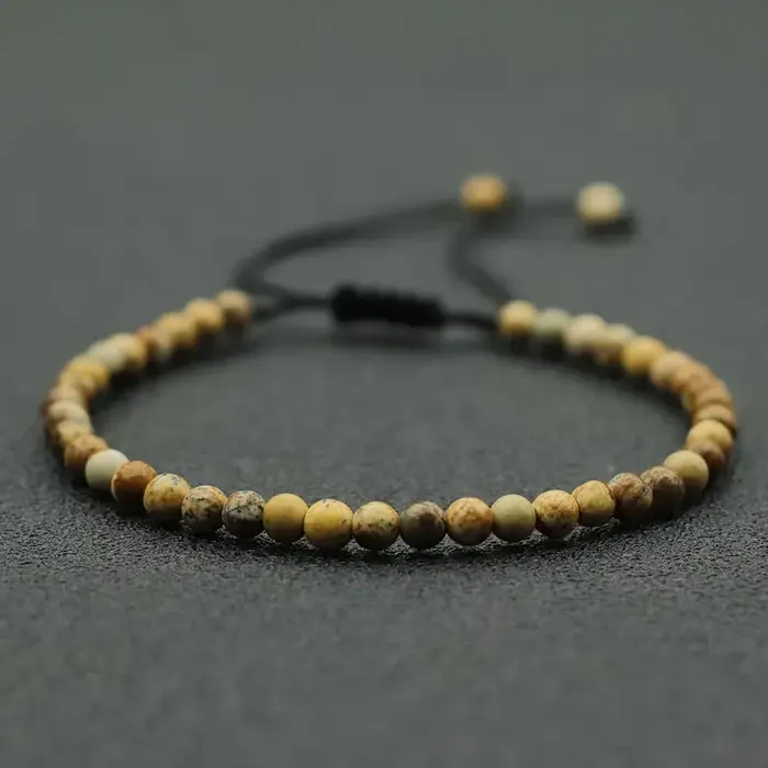 Bracelet en pierre naturelle de 4mm pour hommes et femmes